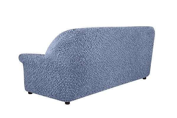 Еврочехол Чехол на 3-х местный диван Микрофибра Пепельно-голубой