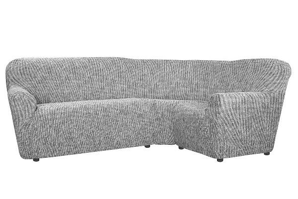 Еврочехол Чехол на классический угловой диван "Виста" Милано серый
