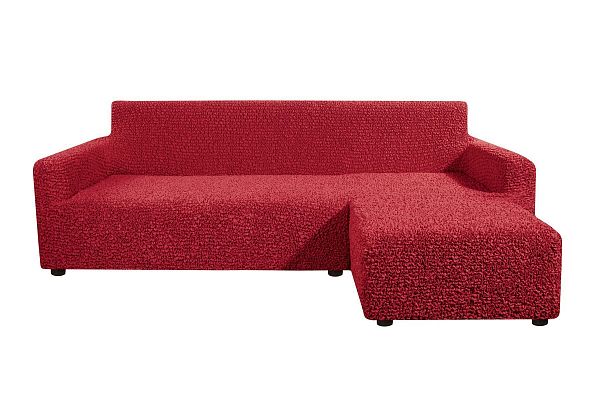 Чехол на угловой диван с правым выступом Микрофибра Красный цены, отзывы,забрать со склада в Новосибирске