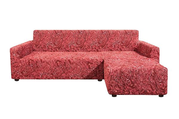 Еврочехол Чехол на угловой диван с правым выступом Виста Руж
